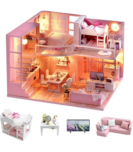Amazon.co.jp: 子供用 ドールハウス 手作りドールハウス 家具キット